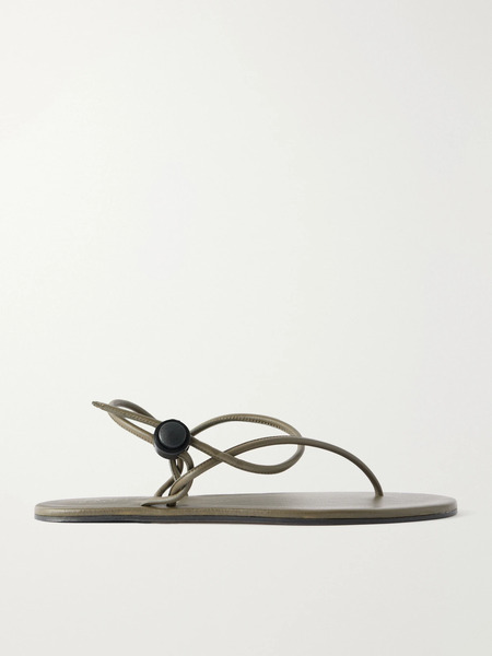  Jamie Haller Jamie Haller - The String Theory Leather Thong Sandals - Forest Green 