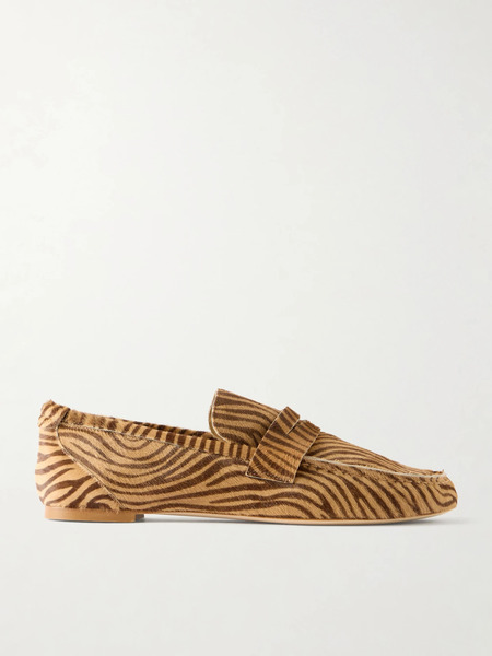  Jamie Haller Jamie Haller - Zebra-print Calf Hair Penny Loafers - Zebra Print 