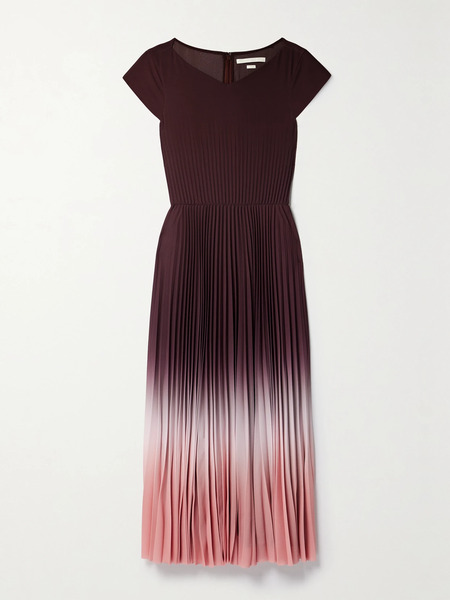  Jason Wu Collection Jason Wu Collection - Marocaine Dégradé Pleated Crepe Midi Dress - Multi 