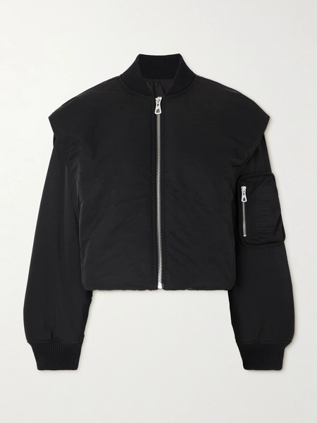  Jean Paul Gaultier Jean Paul Gaultier - Oversized Hooded Shell Bomber Jacket - Black 