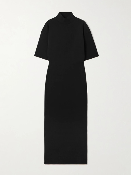  Jean Paul Gaultier Jean Paul Gaultier - Printed Cotton-blend Jersey Maxi Dress - Black 