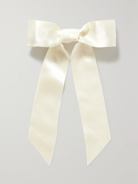  Jennifer Behr Jennifer Behr - Virginia Silk-satin Bow Hair Clip - Cream 