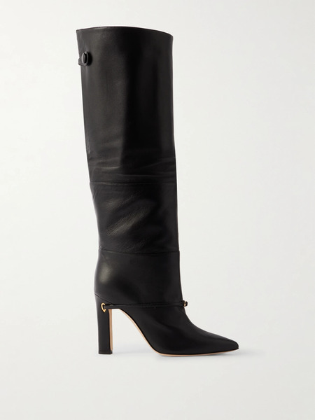  Jennifer Chamandi Jennifer Chamandi - Eddie Leather Knee Boots - Black 