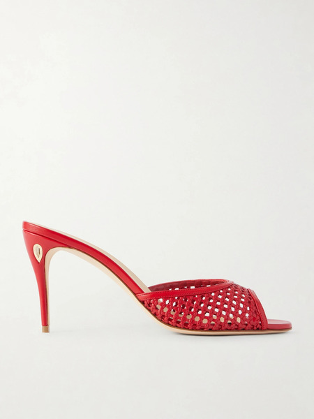 Jennifer Chamandi Jennifer Chamandi - Guido 85 Woven Leather Mules - Red 