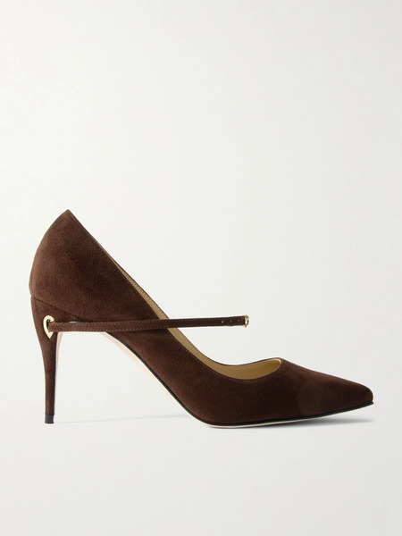  Jennifer Chamandi Jennifer Chamandi - Lorenzo 85 Suede Pumps - Brown 