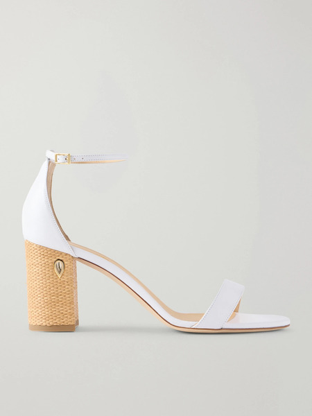  Jennifer Chamandi Jennifer Chamandi - Massimiliano Leather And Raffia Sandals - White 