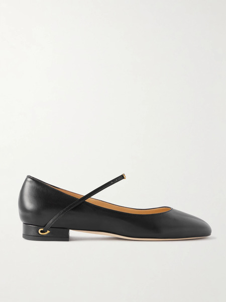  Jennifer Chamandi Jennifer Chamandi - Paolo 20 Leather Ballet Flats - Black 