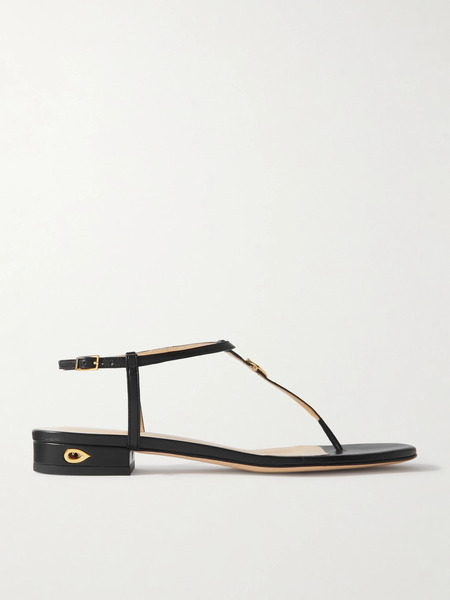  Jennifer Chamandi Jennifer Chamandi - Pietro 20 Leather Sandals - Black 