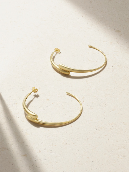  Jennifer Meyer Jennifer Meyer - Double Dome Medium 18-karat Gold Hoop Earrings - One Size 