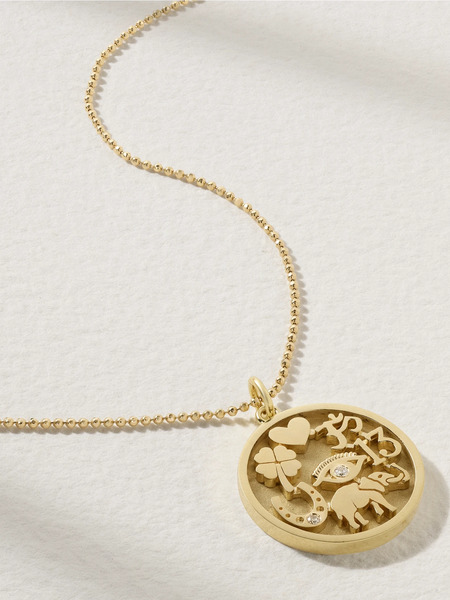  Jennifer Meyer Jennifer Meyer - Good Luck 18-karat Gold Diamond Necklace - One Size 