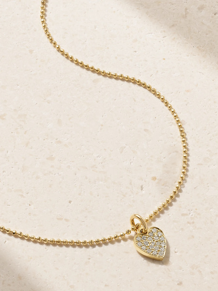  Jennifer Meyer Jennifer Meyer - Heart 18-karat Gold Diamond Necklace - One Size 
