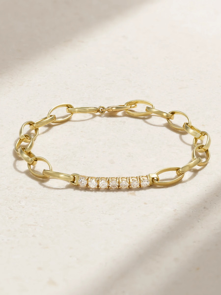  Jennifer Meyer Jennifer Meyer - Medium Edith 18-karat Gold Diamond Bracelet - One Size 