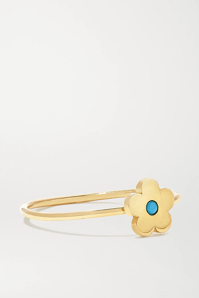  Jennifer Meyer Jennifer Meyer - Mini Daisy 18-karat Gold Turquoise Ring - 7 