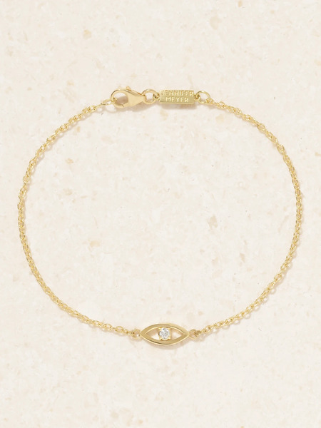  Jennifer Meyer Jennifer Meyer - Mini Evil Eye 18-karat Gold Diamond Bracelet - One Size 
