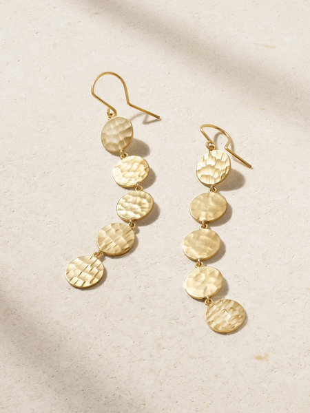  Jennifer Meyer Jennifer Meyer - Mini Hammered Disc 18-karat Gold Earrings - One Size 