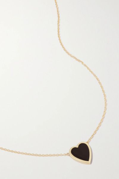  Jennifer Meyer Jennifer Meyer - Mini Heart 18-karat Gold Onyx Necklace - Black 