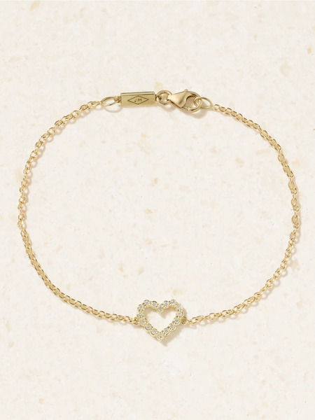  Jennifer Meyer Jennifer Meyer - Open Heart 18-karat Gold Diamond Bracelet - One Size 