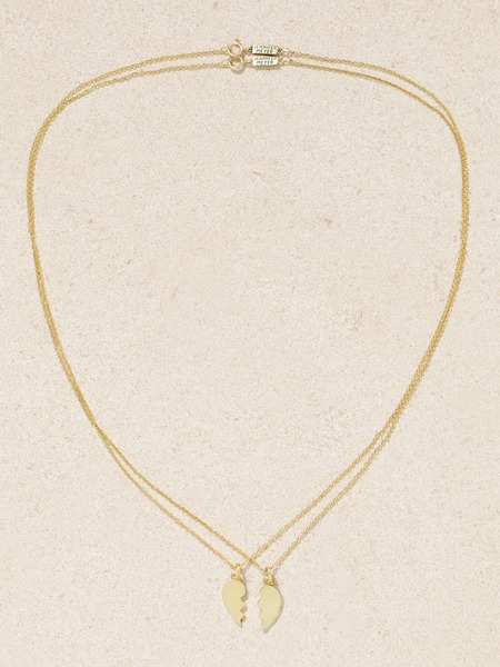  Jennifer Meyer Jennifer Meyer - Set Of Two Mini Piece Of My Heart 18-karat Gold Necklaces - One Size 