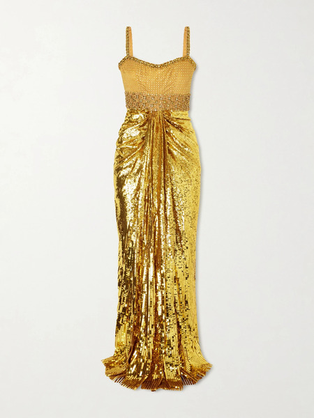  Jenny Packham Jenny Packham - Only You Draped Embellished Tulle Gown - Copper 