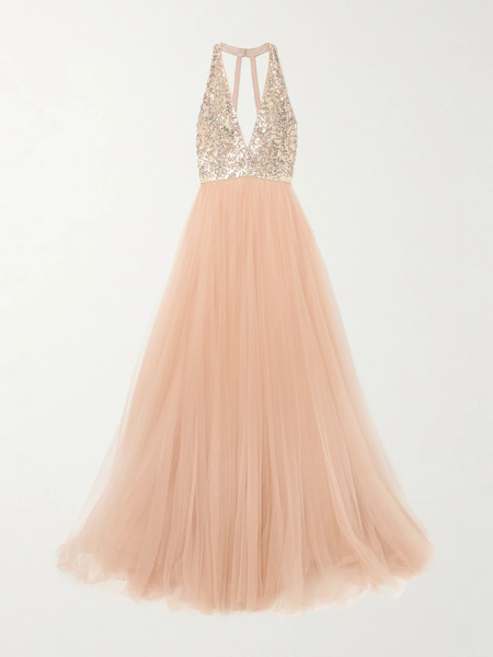  Jenny Packham Jenny Packham - Tidal Embellished Tulle Gown - Beige 