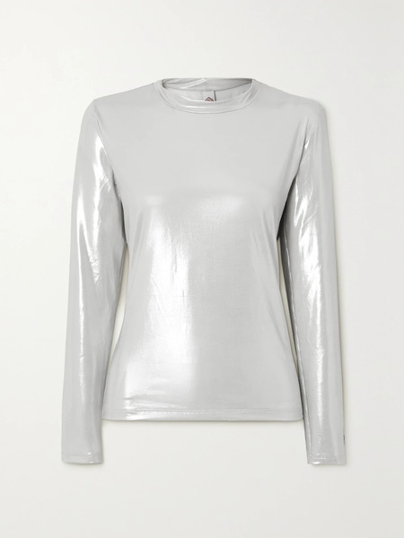  Jetset Jetset - Glazy Metallic Stretch-jersey Ski Top - Silver 
