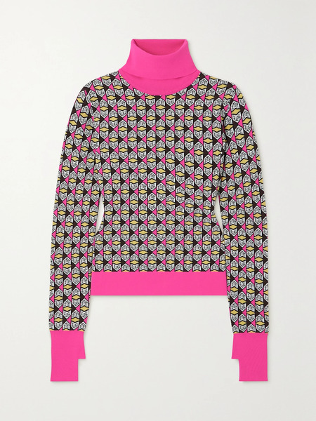  Jetset Jetset - Jacquard-knit Turtleneck Sweater - Pink 