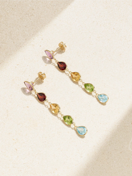  Jia Jia Jia Jia - Chakra Gold Multi-stone Earrings - One Size 