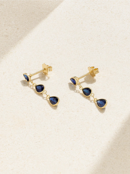  Jia Jia Jia Jia - Chakra Gold Sapphire Earrings - Blue 