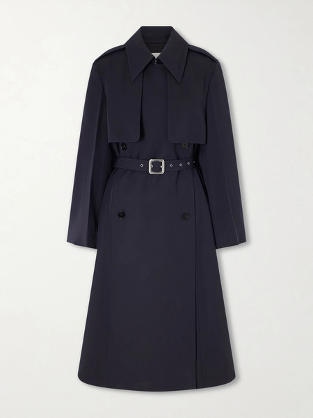  Jil Sander Jil Sander - Belted Wool Gabardine Trench Coat - Navy 