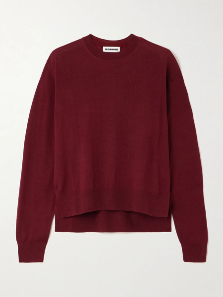  Jil Sander Jil Sander - Cashmere, Wool And Silk-blend Sweater - Red 