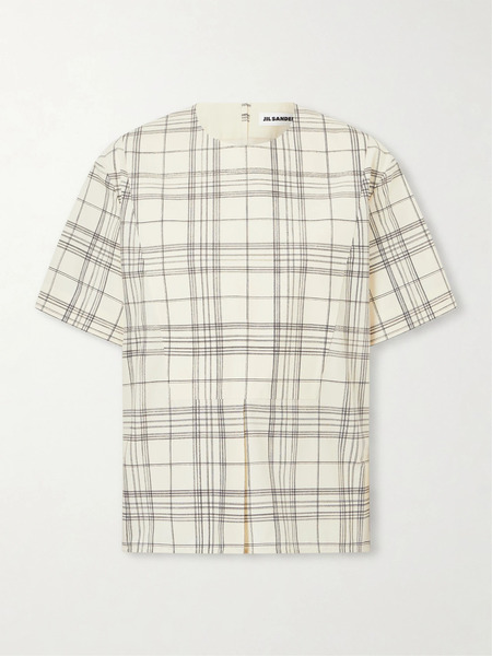  Jil Sander Jil Sander - Checked Cotton T-shirt - Cream 