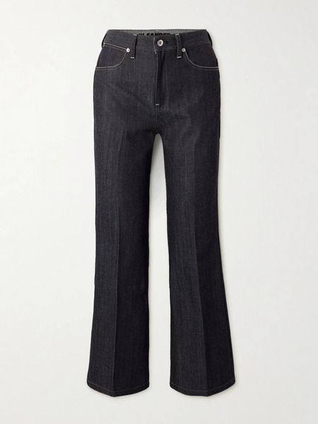  Jil Sander Jil Sander - Cropped High-rise Flared Jeans - Dark Denim 