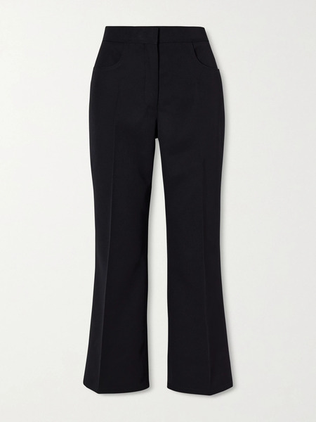  Jil Sander Jil Sander - Cropped Wool-twill Flared Pants - Black 