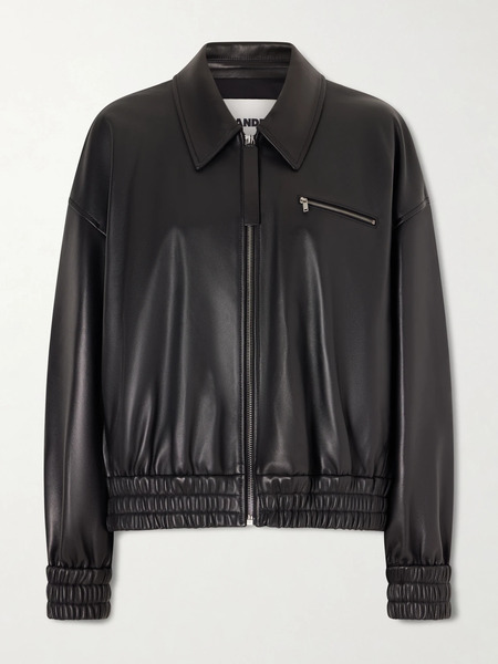  Jil Sander Jil Sander - Leather Bomber Jacket - Black 