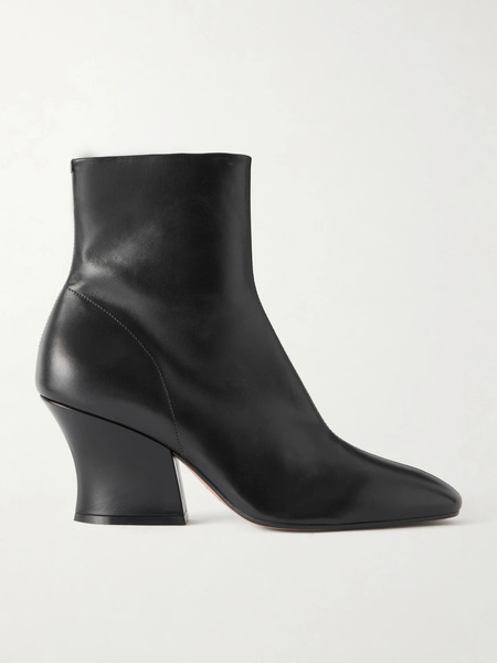  Jil Sander Jil Sander - Lune Leather Ankle Boots - Black 