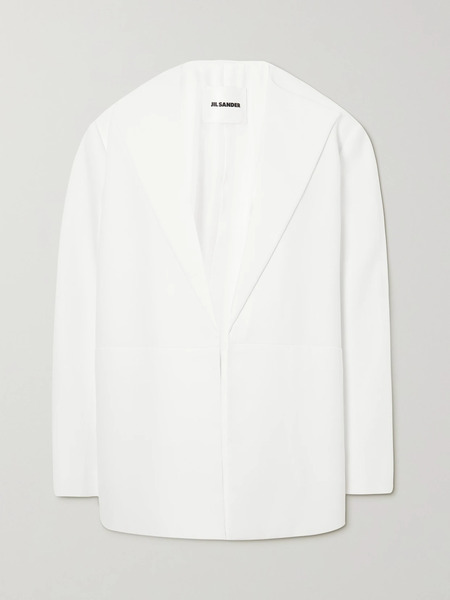  Jil Sander Jil Sander - Oversized Crepe De Chine Blazer - White 