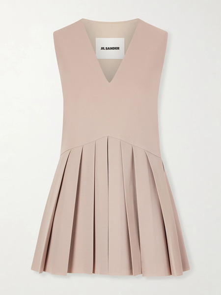  Jil Sander Jil Sander - Pleated Wool-twill Top - Beige 