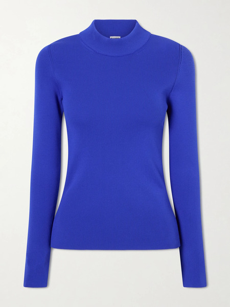  Jil Sander Jil Sander - Ribbed-knit Jersey Sweater - Cobalt Blue 