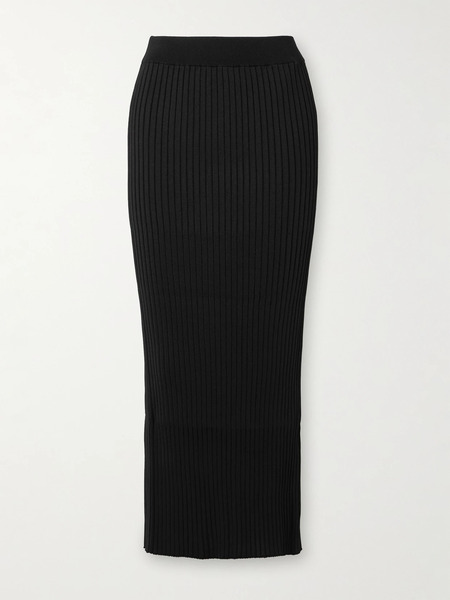  Jil Sander Jil Sander - Ribbed-knit Maxi Skirt - Black 