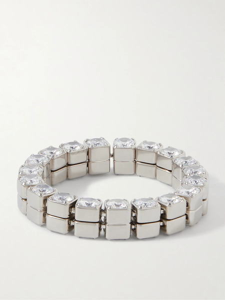  Jil Sander Jil Sander - Silver-tone Crystal Bracelet - M 