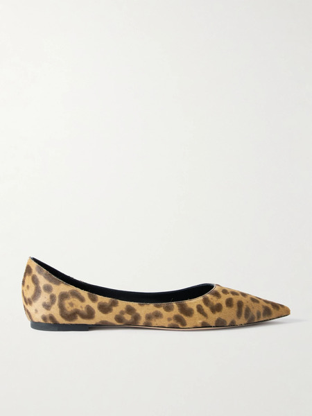  Jimmy Choo Jimmy Choo - Love Leopard-print Pony Hair Ballet Flats - Leopard Print 