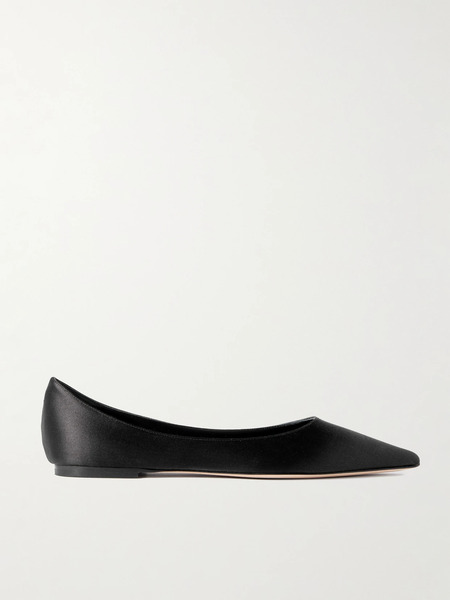  Jimmy Choo Jimmy Choo - Love Satin Flats - Black 