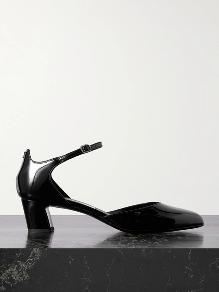  Jimmy Choo Jimmy Choo - Pixie 45 Patent-leather Mary Jane Pumps - Black 