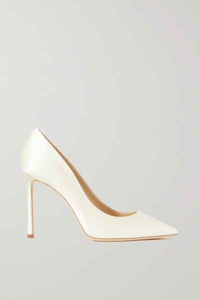  Jimmy Choo Jimmy Choo - Romy 100 Satin Pumps - White 