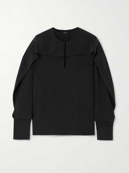  Joseph Joseph - Balard Layered Silk Crepe De Chine Blouse - Black 