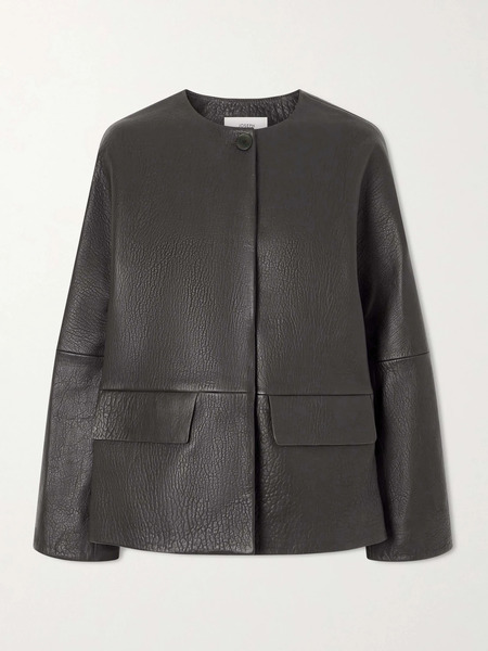  Joseph Joseph - Barbs Paneled Textured-leather Jacket - Brown 