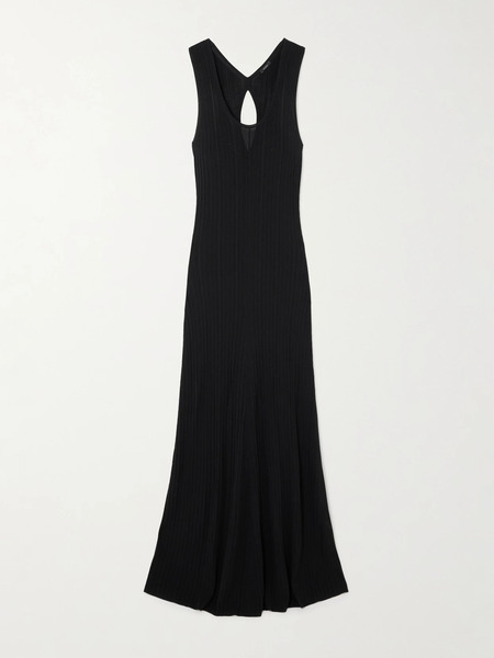  Joseph Joseph - Cutout Ribbed-knit Maxi Dress - Black 