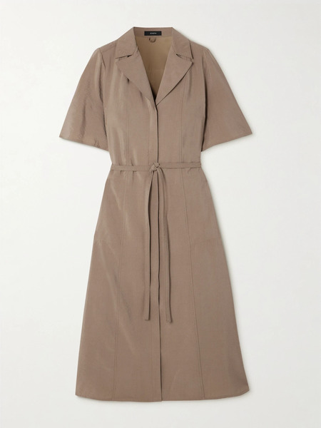  Joseph Joseph - Dareau Silk-blend Twill Midi Dress - Brown 