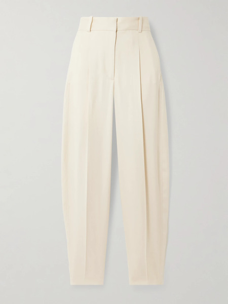  Joseph Joseph - Germain Pleated Twill Tapered Pants - Cream 