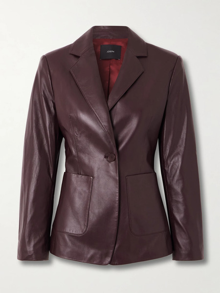  Joseph Joseph - Glenview Leather Blazer - Plum 